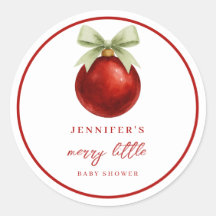 Elegante vrolijke kleine kerst baby shower