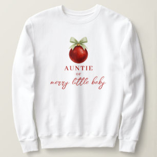 Elegante vrolijke kleine kerst baby shower tante trui