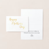 Elegante vrolijke Moederdag van zoon of dochter Folie Kaarten (Display)