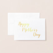 Elegante vrolijke Moederdag van zoon of dochter Folie Kaarten (Voorkant met envelop)