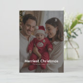 Elegante vrolijkste familierechtbank kerstkaart (Staand voorkant)