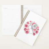 Elegante vrouw abstracte rustige roze planner (Display)