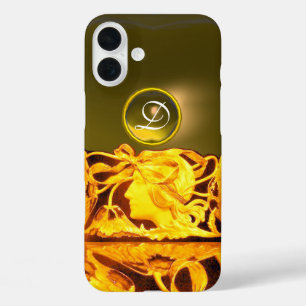ELEGANTE VROUW BEAUTY JEWEL /DAME, BLAUWE STROOK,  iPhone 16 PLUS HOESJE
