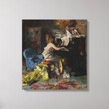 Elegante vrouw die piano speelt (Giovanni Boldini)