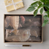 Elegante vrouw & een parasol, roze wilde bloemen tissuepapier (Geschenk)