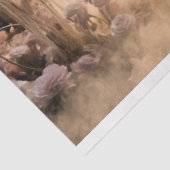 Elegante vrouw & een parasol, roze wilde bloemen tissuepapier (Detail)