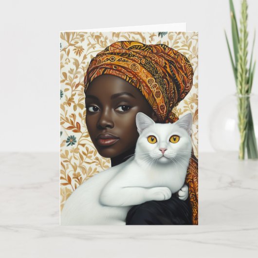 Elegante vrouw en kat (Voorkant)