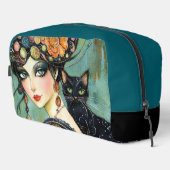 Elegante vrouw en kat toilettasje (Rechterhoek)