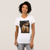 Elegante vrouw in 3D-micro-mozaïek – Luxe T-shirt (Voorkant volledig)