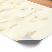 Elegante vrouw in blauwe jurk perfect poster (Hoek)