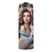 Elegante vrouw in Parijs avond Thermosbeker (Voorkant)