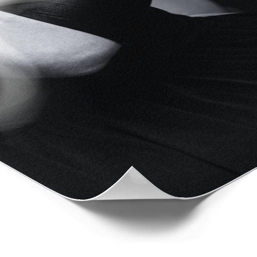 Elegante vrouw in zwart-wit Poster (Hoek)