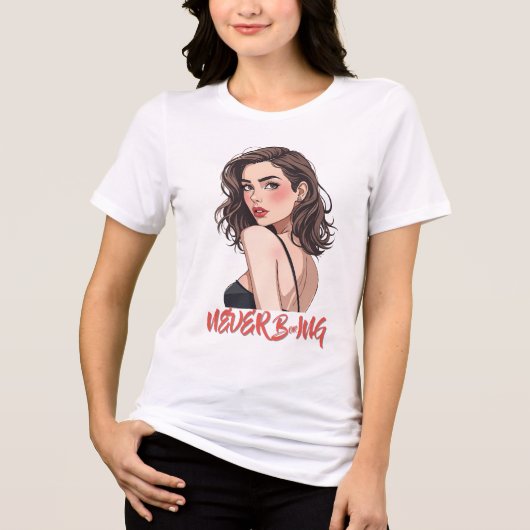 Elegante vrouw in zwarte jurk (Voorkant)