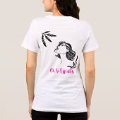 Elegante vrouw kijkt omhoog Tri-Blend shirt (Achterkant)