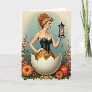 Elegante Vrouw Kunstkaart van Opkomst Kaart
