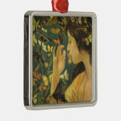 Elegante vrouw met mooie vlinders metalen ornament (Rechts)