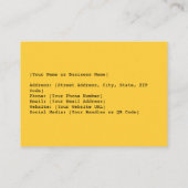 Elegante vrouw met narcissen visitekaartje (Achterkant)