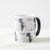 Elegante  vrouw met paraplu: magische mok (Voorkant rechts)