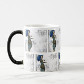 Elegante  vrouw met paraplu: magische mok (Links)