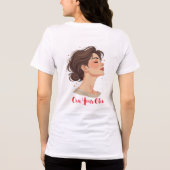 Elegante vrouw met zalige glimlach Tri-Blend shirt (Achterkant)