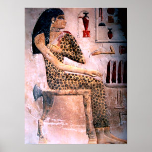 ELEGANTE VROUW, MODE EN SCHOONHEID VAN OUD EGYPTEL POSTER