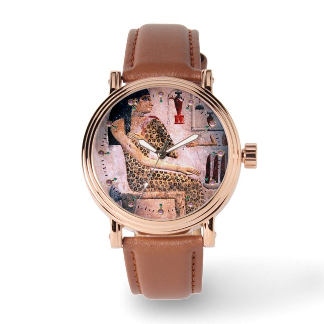 ELEGANTE VROUW, MODE EN ZWARE ZWARE ZWARE EGYPTE HORLOGE (Voorkant)