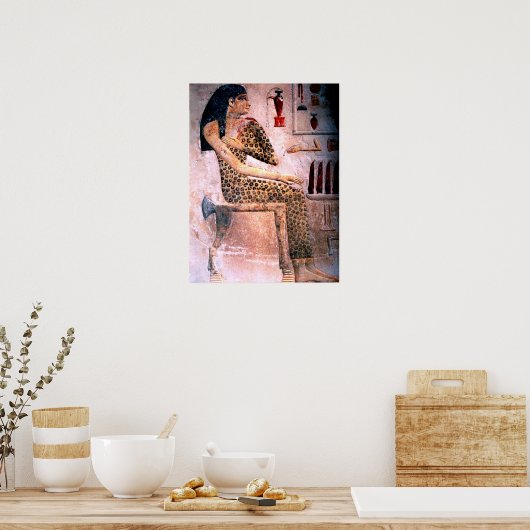 ELEGANTE VROUW, MODE EN ZWARE ZWARE ZWARE EGYPTE POSTER (Keuken)