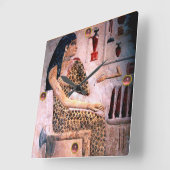 ELEGANTE VROUW, MODE EN ZWARE ZWARE ZWARE EGYPTE VIERKANTE KLOK (Hoek)