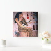 ELEGANTE VROUW, MODE EN ZWARE ZWARE ZWARE EGYPTE VIERKANTE KLOK (Huis)