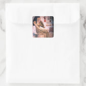 ELEGANTE VROUW, MODE EN ZWARE ZWARE ZWARE EGYPTE VIERKANTE STICKER (Tas)