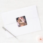 ELEGANTE VROUW, MODE EN ZWARE ZWARE ZWARE EGYPTE VIERKANTE STICKER (Envelop)