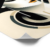 Elegante Vrouw Portret Illustratie Stijlvolle Kuns Poster (Hoek)