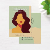 Elegante Vrouw Portret Oorbellen Display kaart (Bureau)