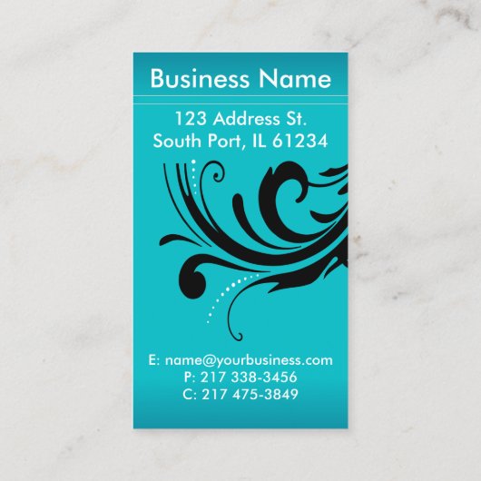 Elegante Vrouw Salon Hair Stylist | BLAUWGROEN Visitekaartje (Achterkant)