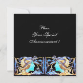 ELEGANTE VROUW SCHOONHEID SIERADEN /DAME, BLAUWE S SAVE THE DATE (Achterkant)