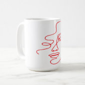 Elegante Vrouw Vector Mok (Voorkant links)