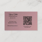 Elegante Vrouw Vlecht Haar Stylist Visitekaartje (Achterkant)