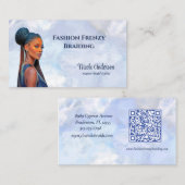 Elegante Vrouw Vlecht Haar Stylist Visitekaartje (Voorkant / Achterkant)