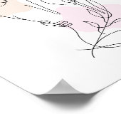 Elegante Vrouw vorm illustratie kunst Poster (Hoek)