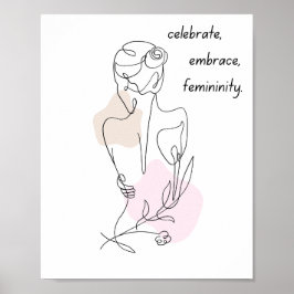 Elegante Vrouw vorm illustratie kunst Poster
