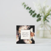 Elegante vrouwelijke bloemen beauty industrie vierkante visitekaartje (Staand voorkant)