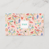 Elegante vrouwelijke bloemen decoratieve olifant visitekaartje (Achterkant)