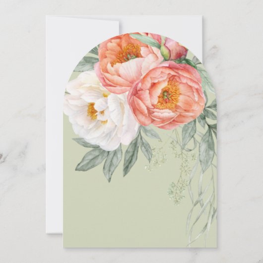 Elegante Vrouwelijke Bloemen Moederdag Brunch Kaart (Achterkant)