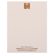 Elegante vrouwelijke blush roze koper goud monogra