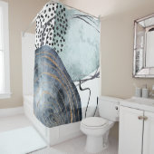 Elegante vrouwelijke Boho Gold glitter stijlvolle  Douchegordijn (In situ)