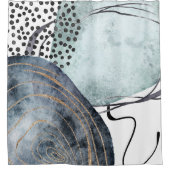 Elegante vrouwelijke Boho Gold glitter stijlvolle  Douchegordijn (Voorkant)