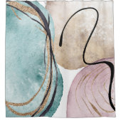 Elegante vrouwelijke boho pastel stijlvol douchegordijn (Voorkant)