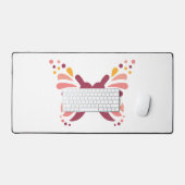 Elegante Vrouwelijke Boho Pastel Vlinder Bureaumat (Keyboard & Muis)