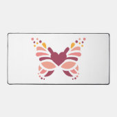 Elegante Vrouwelijke Boho Pastel Vlinder Bureaumat (Voorkant)