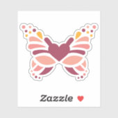 Elegante Vrouwelijke Boho Pastel Vlinder Sticker (Vel)